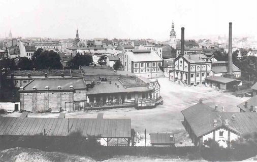 Strassmannův pivovar na historické fotografii