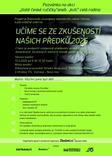 Učíme se ze zkušeností našich předků
