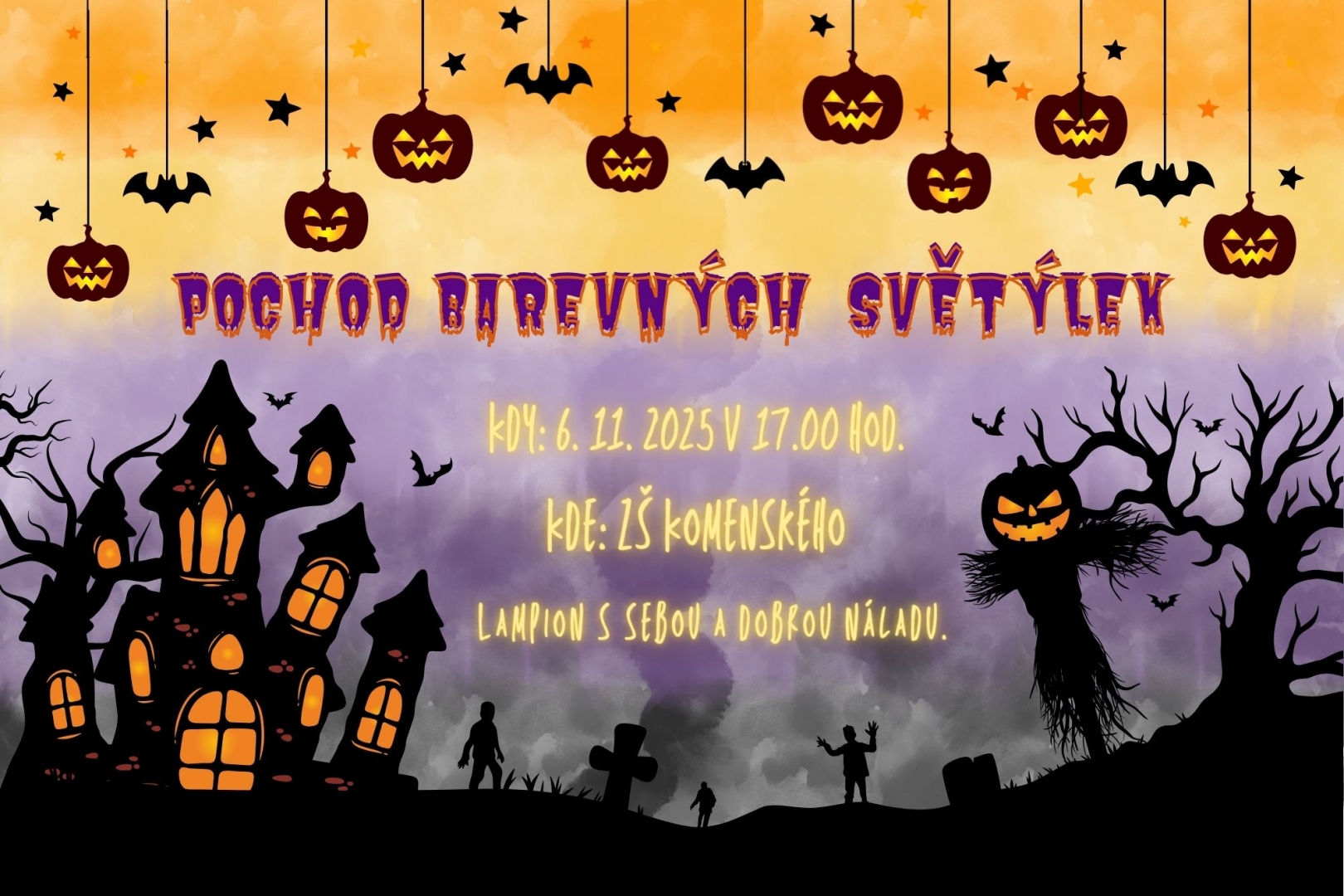 Pochod barevných světýlek