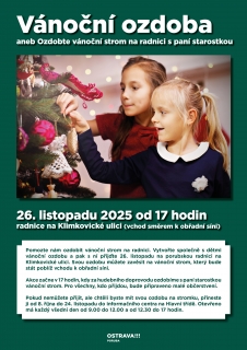 Vánoční ozdoba aneb Ozdobte vánoční strom na radnici s paní starostkou