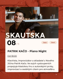 Patrik Kačo - piano night se zpěvem