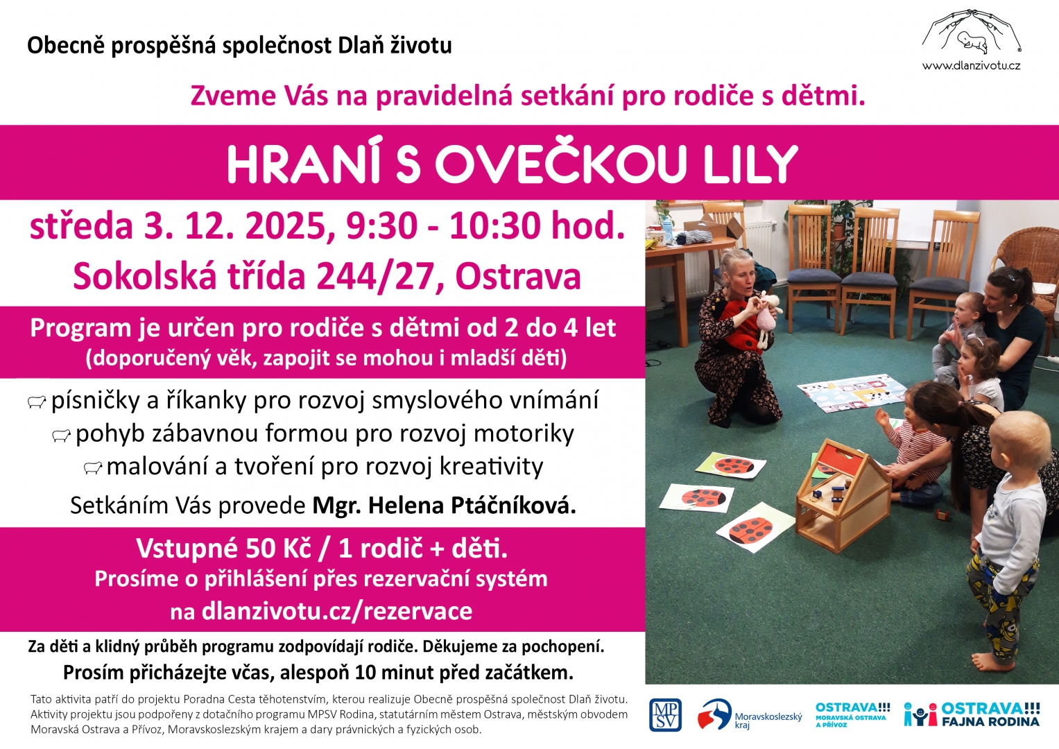 Vánoční "hraní s ovečkou lily"