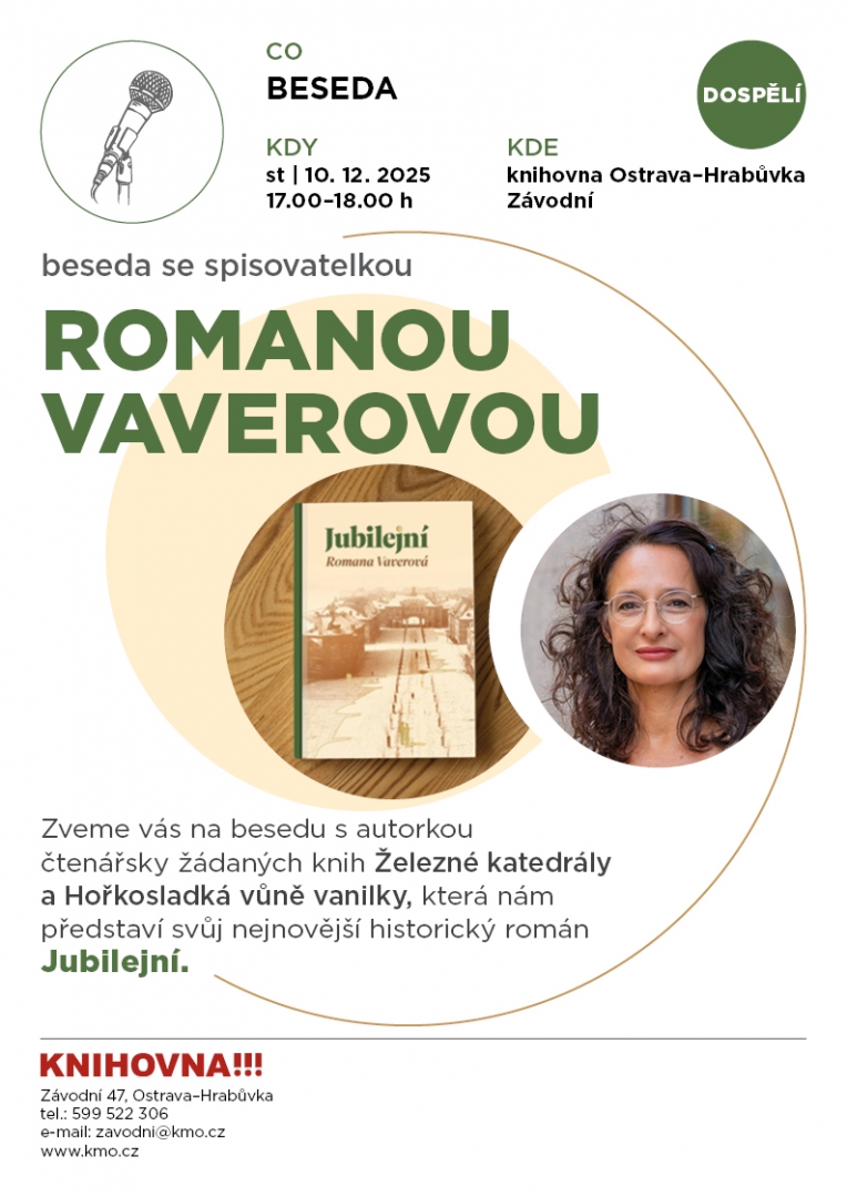 Beseda se spisovatelkou Romanou Vaverovou