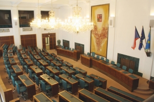Sál zastupitelstva Nové radnice Ostrava