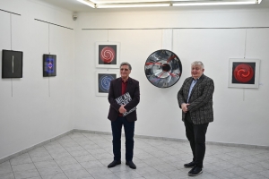 Jiří Kolář a Milan Dobeš ve Výtvarném centru Chagall