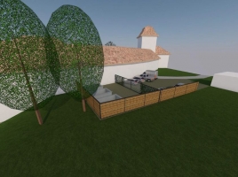 Vizualizace úpravy odpadového hospodářství a parkovací plochy - Vysloužil Architekti