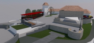 Vizualizace rekonstrukce horního nádvoří - Vysloužil Architekti