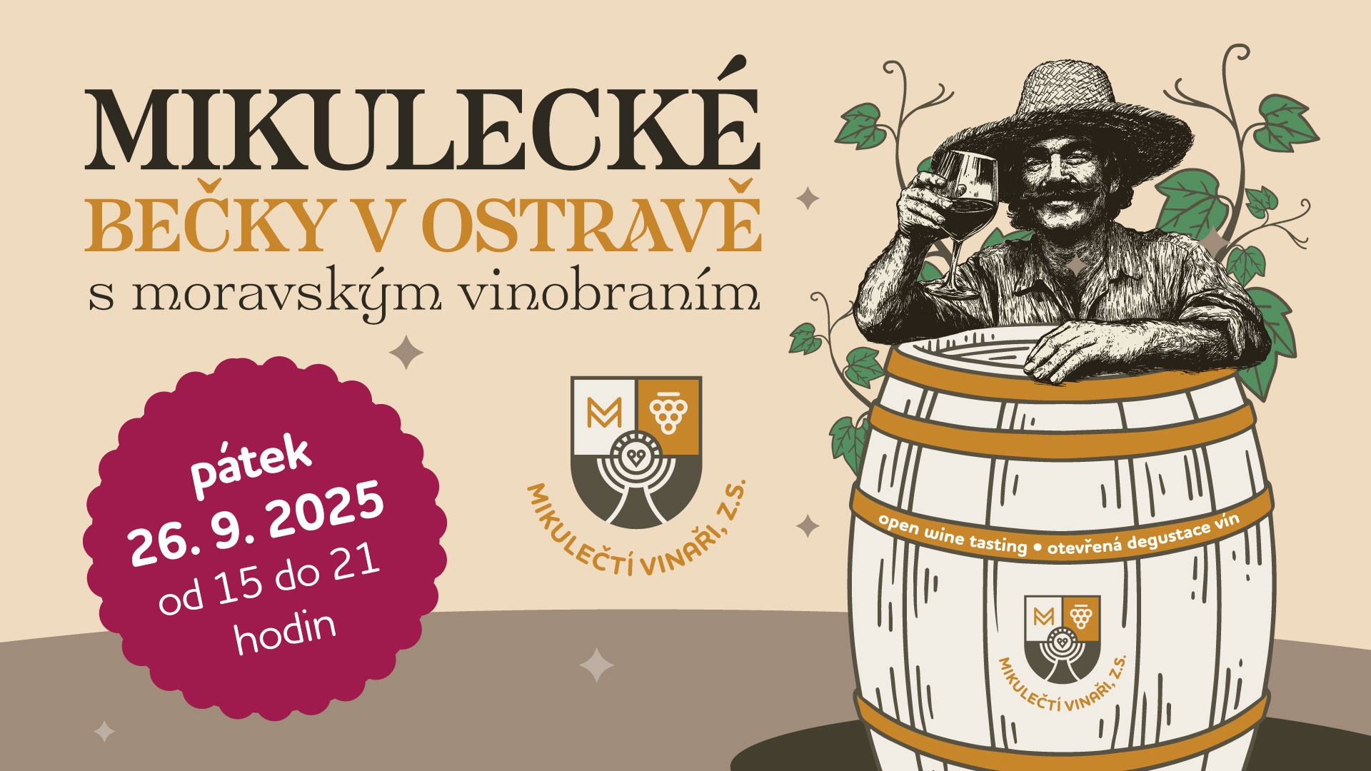Mikulečtí vinaři přivezou na Slezskoostravský hrad chuť jižní Moravy