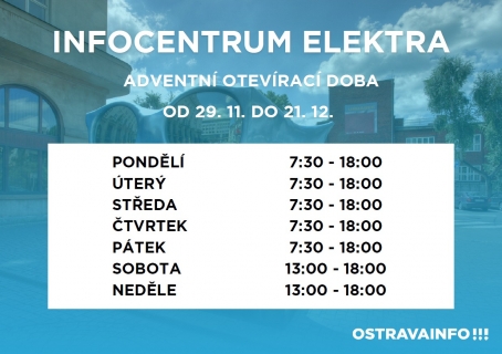 Rozšířená otevírací doba infocentra Elektra během adventu
