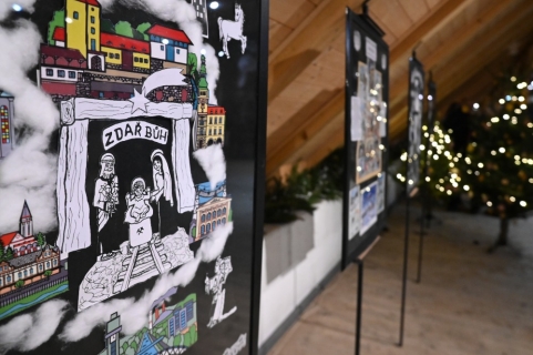 Betlémy na hradě - z papíru vystřižené