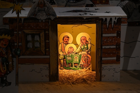 Betlémy na hradě - z papíru vystřižené