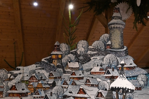 Betlémy na hradě - z papíru vystřižené