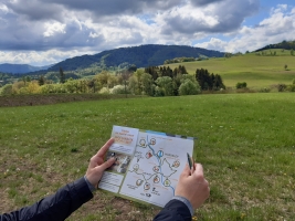Krajina v pohůří Beskyd u Hukvald
