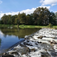 splav na řece Ostravici