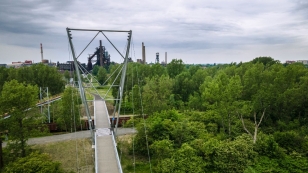 Kładka pieszo-rowerowa, Ostrawa. Autor zdjęcia: Tomáš Bayer